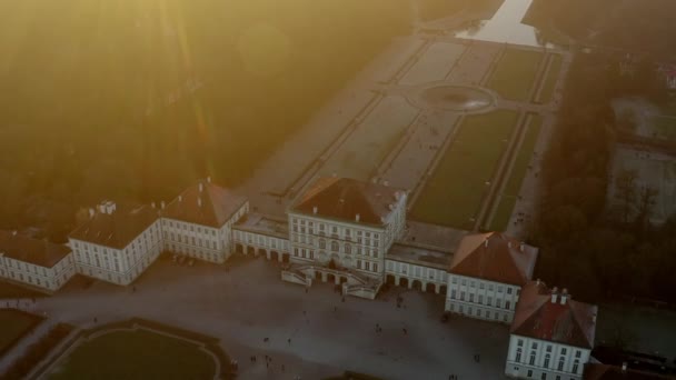 Повітряний Вогонь Над Німфенбурзьким Палацом Мюнхені — стокове відео