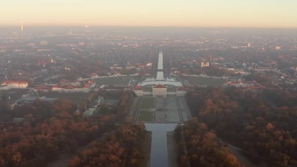 Aerial Shot Nymphenburg Palace Munich Germany — Stockvideo