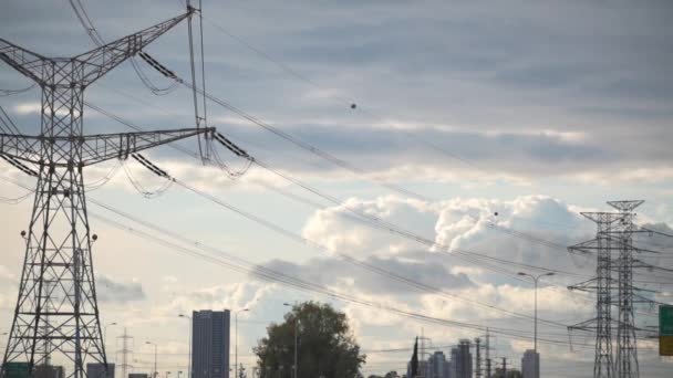 Nuvens Acima Cidade Tempo Limite — Vídeo de Stock