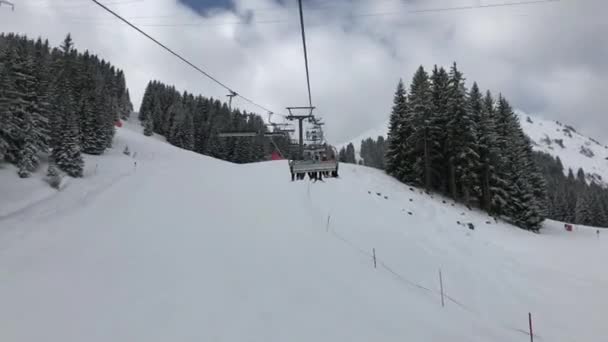 Mountain Time Lapse Ski Resort Austria — 图库视频影像