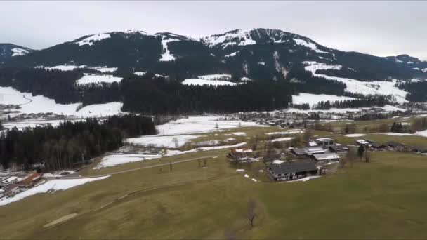 Flying Drone Swiss Alps Austria — Vídeo de stock