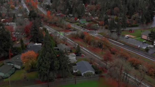 Luchtfoto Van South Eugene Oregon — Stockvideo
