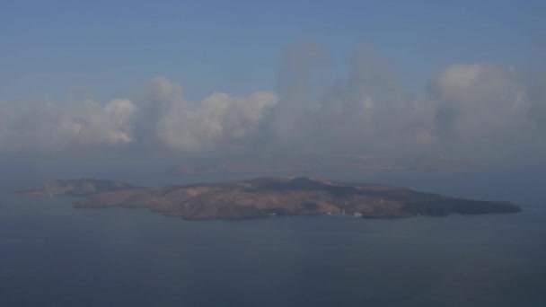 Time Lapse Cliché Nuages Basse Altitude Voyageant Dessus Île Volcanique — Video