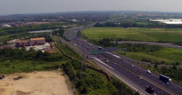 Tracciamento Del Traffico Con Autostrada Situata Nel Kent Regno Unito — Video Stock