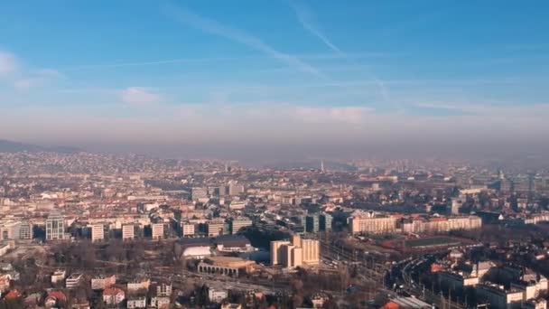 Βουδαπέστη Βίντεο Drone Χειμώνα Καταγράφονται Μια Σπίθα Dji 1080P 30Fps — Αρχείο Βίντεο