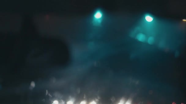 Мистецький Повільний Знімок Двірників Вітрового Скла Дощову Ніч — стокове відео