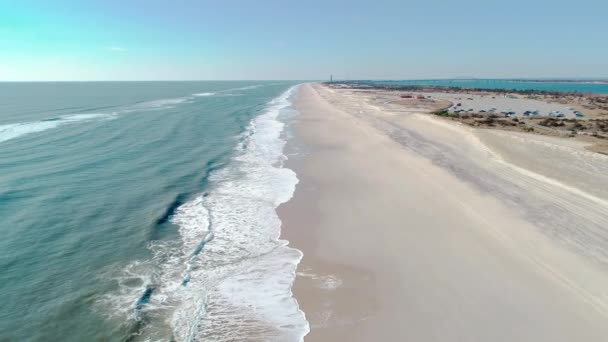 Ocean Waves Beach South Shore Long Island Winter — Stockvideo