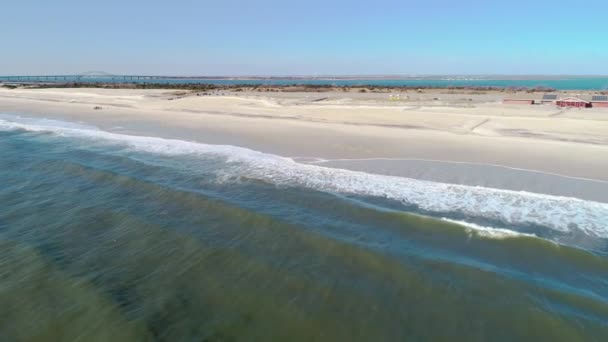 Ocean Waves Beach South Shore Long Island Winter — Wideo stockowe