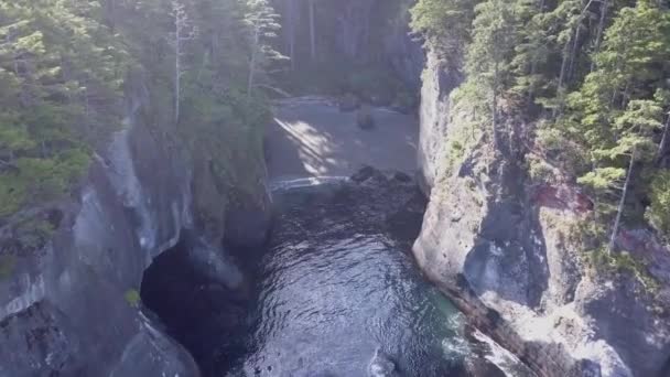 Verborgen Strand Bij Cape Flattery — Stockvideo