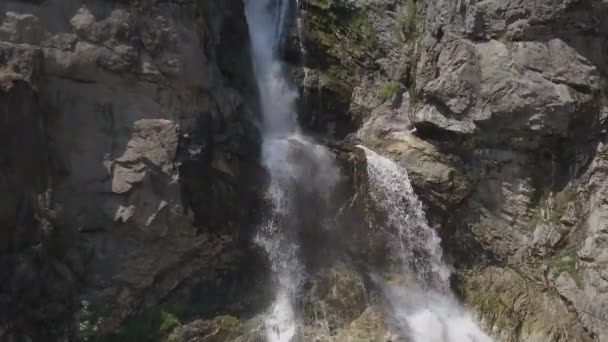 Lot Górę Dolnych Wodospadów Short Canyon — Wideo stockowe