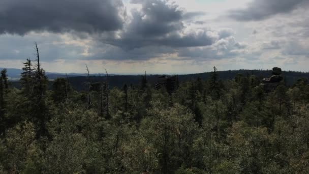 Walk Rock Blocks Bare Rocks High Mountains Rock Town Taken — Stok video