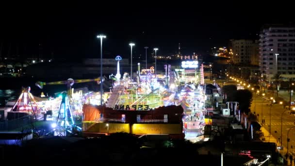 View Amusement Park Far — Vídeos de Stock