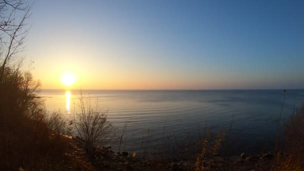 Time Lapse Sunset Curonian Lagoon — Stockvideo