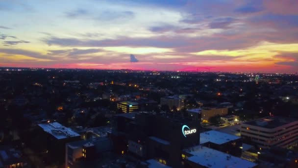 Touro Infirmary Community Hospital New Orleans Louisiana Sunset Amazing — ストック動画