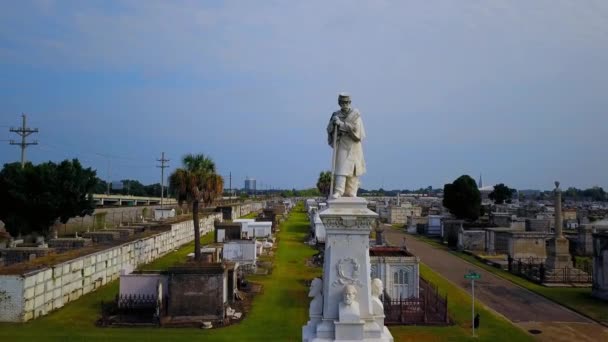 New Orleans Begraafplaatsen Staan Bekend Hun Standbeelden Grote Graven Zuidelijke — Stockvideo