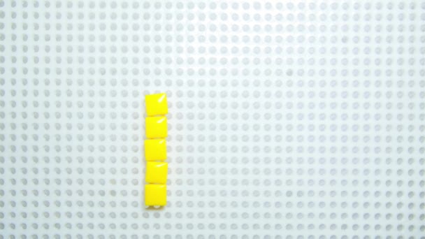 Stop Motion Letter Creating One Pixel Time Made Children Toys — Wideo stockowe