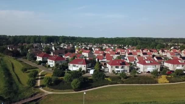Drone View Villa Area Dronten Flevoland Netherlands — Vídeo de Stock