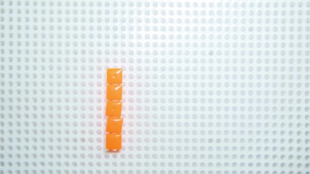 Stop Motion Letter Creating One Pixel Time Made Children Toys — Stok video