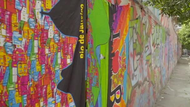Wall Painting Rio Janeiro Brazil — Stockvideo