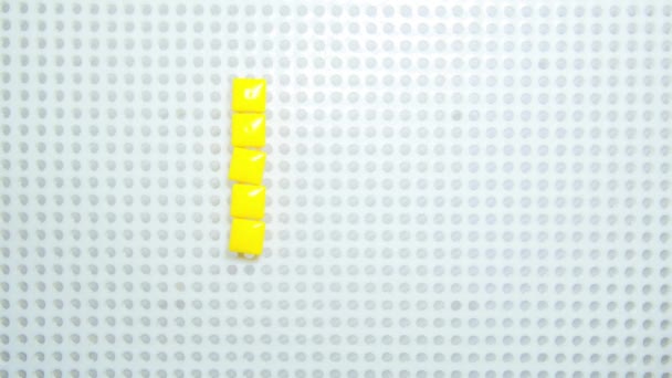 Stop Motion Letter Creating One Pixel Time Made Children Toys — Video