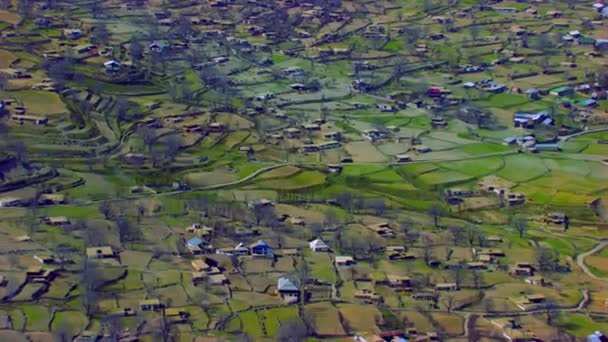 Aerial View Villages Offer Some Breathtaking Scenery Kashmir India — Vídeo de Stock