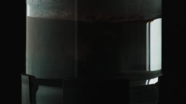 Slow Motion Coffee Powder Dropping Coffee Maker — стоковое видео