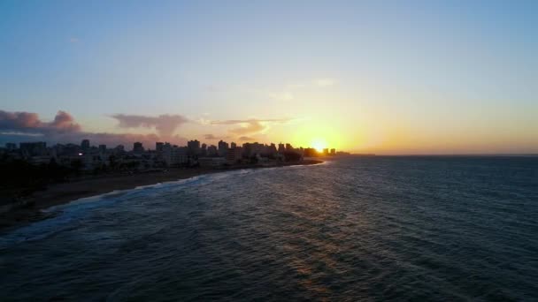 Ocean Beach Park Puerto Rico Situated Isla Verde Condado Host — Stockvideo