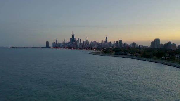 October Aerial Drone Footage Chicago Illinois — Wideo stockowe