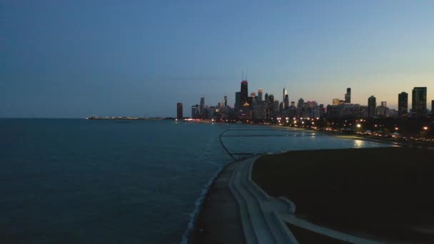 October Aerial Drone Footage Chicago Illinois — Stok video