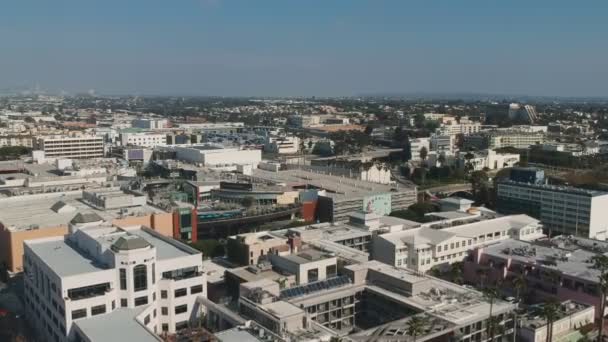 Afternoon Sightseeing Drone View Progressive Movement City Center Santa Monica — Vídeos de Stock