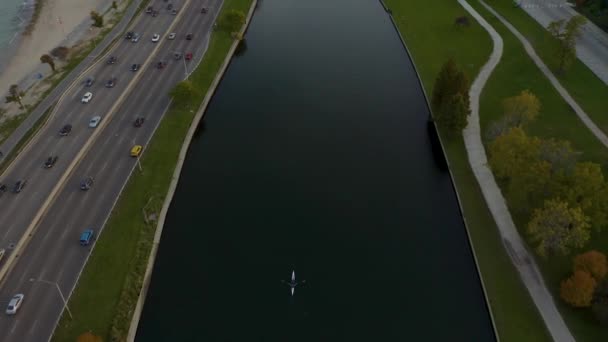October Aerial Drone Footage Chicago Illinois — Stock videók