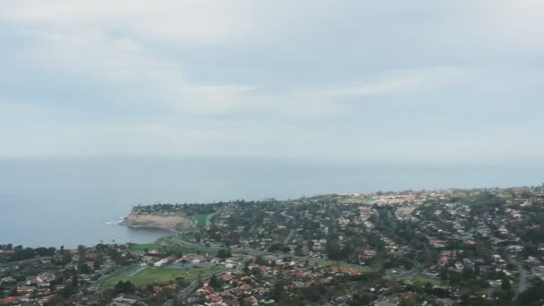 Midday Drone View Doing Panorama Movement Right Palos Verdes Estates — Vídeo de Stock