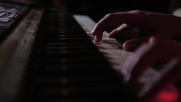 Fingers Playing Keyboard — Vídeo de stock