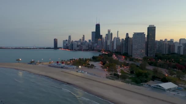 October Aerial Drone Footage Chicago Illinois — Wideo stockowe