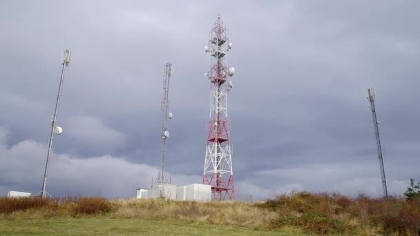 Antenna Telecomunicazioni Torre Radio — Video Stock