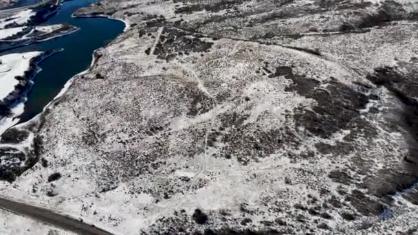 Χιονισμένο Οροσειρά Wasatch Μέχρι Emigration Canyon Στη Γιούτα Μια Σαφή — Αρχείο Βίντεο