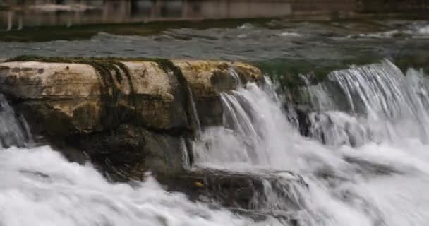 Tomas Los Rápidos Río San Marcos Sobre Una Lente Larga — Vídeo de stock