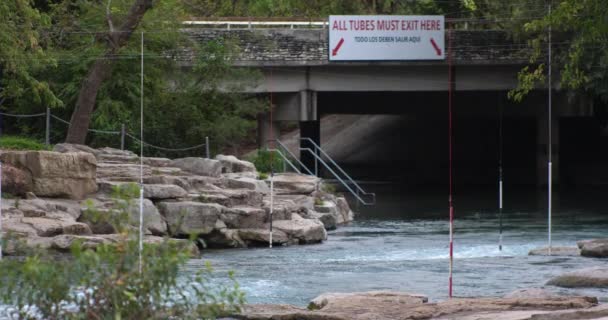 Colpi Rapide Nel Fiume San Marcos Una Lunga Lente — Video Stock