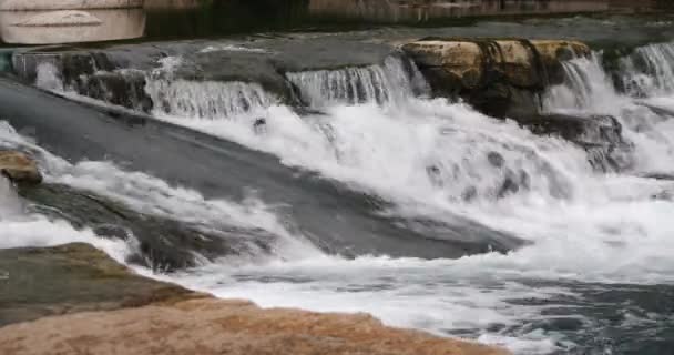 Tomas Los Rápidos Río San Marcos Sobre Una Lente Larga — Vídeos de Stock