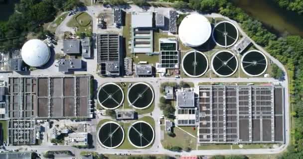 Top Flyover Water Treatment Plant — Stok video