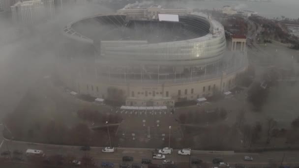 Foggy Soldier Field Home Chicago Bears — Wideo stockowe