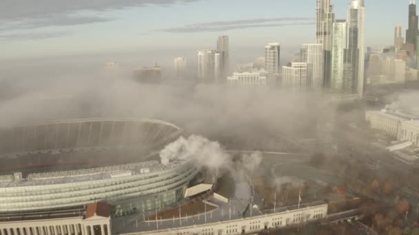 Foggy Soldier Field Otthon Chicago Bears — Stock videók