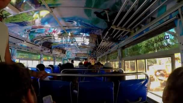 Fastest Bus Have Ever Driven Extreme Colored Bus Very Funny — Stock Video
