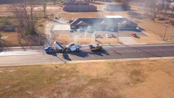 Asphalt Paving Resurfacing Road Repair Aerial – Stock-video