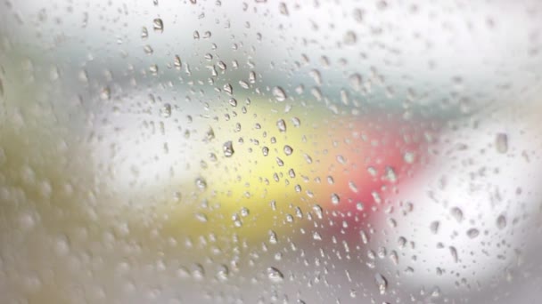 Regen Fenster — Stockvideo