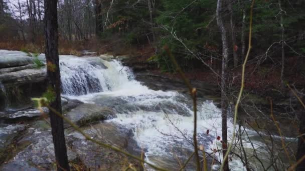 Waterfall View Hocking Hills Logan Ohio — Stock Video