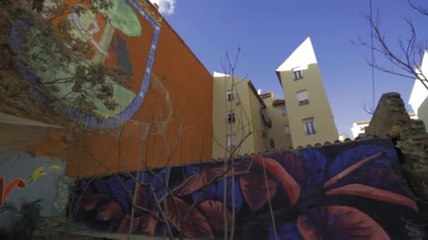 Esta Una Plaza Espaço Comunitário Lavapis Madrid — Vídeo de Stock