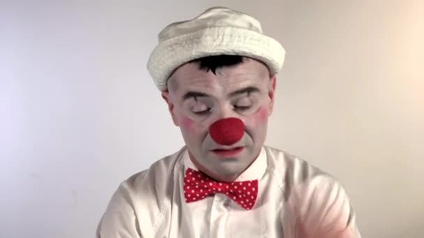 Emoji Clown Dizzy Face Mimomanželský Klaun Fyzickým Neklidem Točila Hlava — Stock video