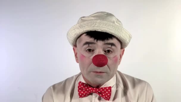 Clown Emoji Visage Endormi Clown Mime Endormi Fait Sortir Trois — Video