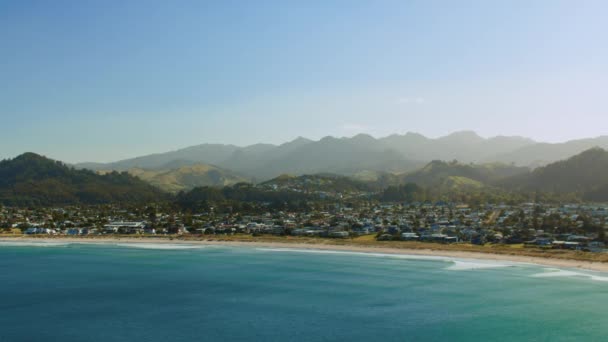 Landzunge Von Coromandel Beach Town — Stockvideo